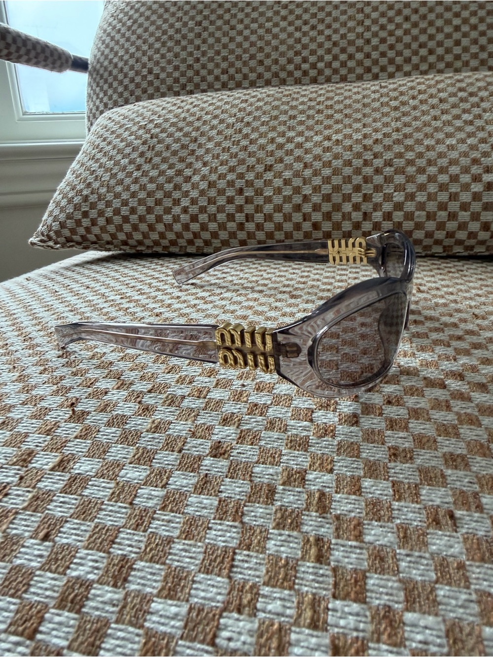 Miu Miu MU 14ZS Oval Sunglasses - Picture 6 of 9